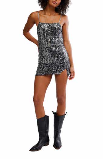 Free People Midnight Kiss Sequin Mini Slipdress