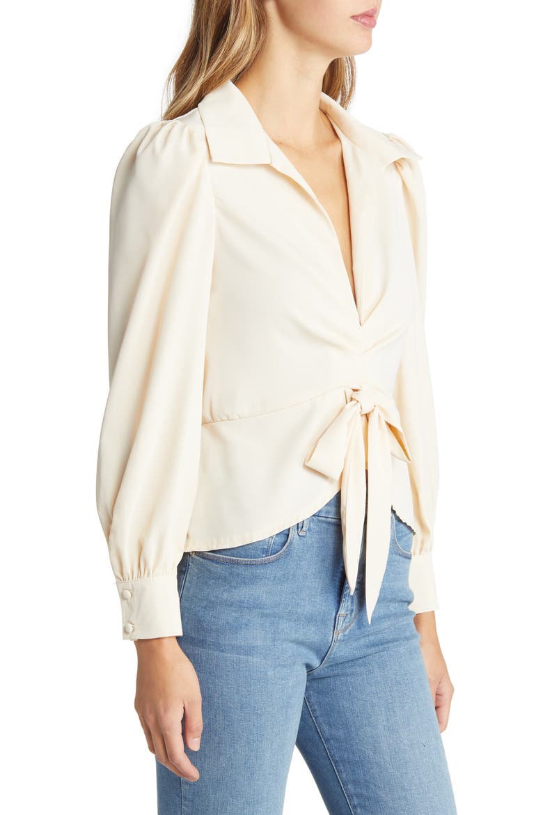 Leila Wing Collar Blouse, Alternate, color, IVORY