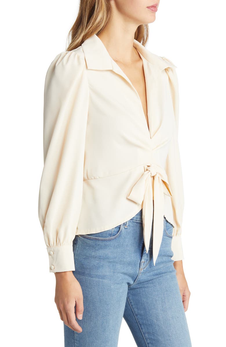 NIKKI LUND Leila Wing Collar Blouse, Alternate, color, 
