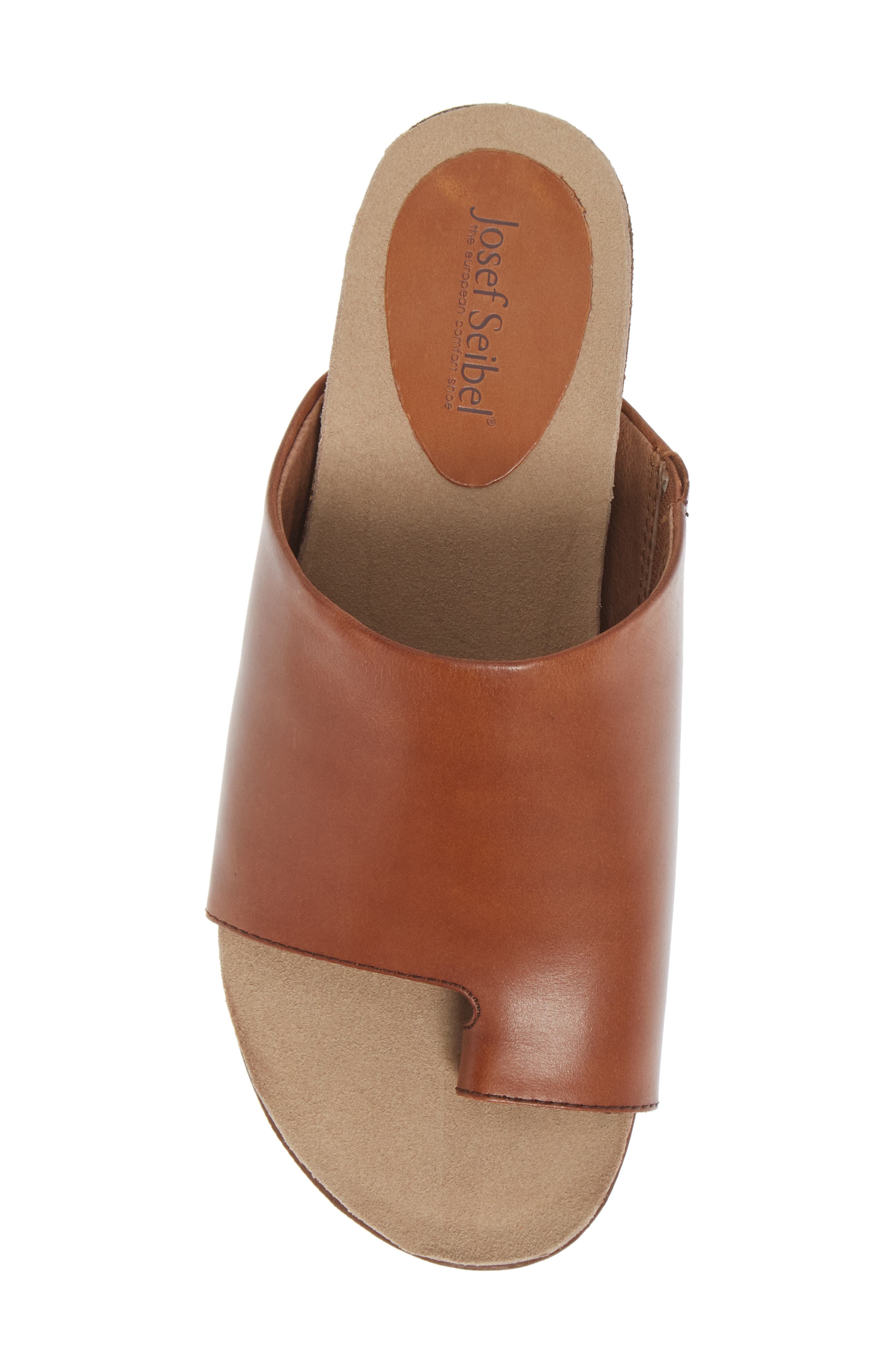 Clea 06 Platform Slide Sandal, Alternate, color, COGNAC LEATHER