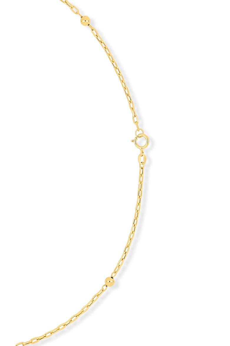 14K Gold Bead Station Chain Necklace (Online Trunk Show), Alternate, color, 14K YELLOW GOLD