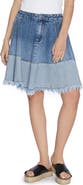 Wash Lab Denim Let's Go Two-Tone Denim Skirt