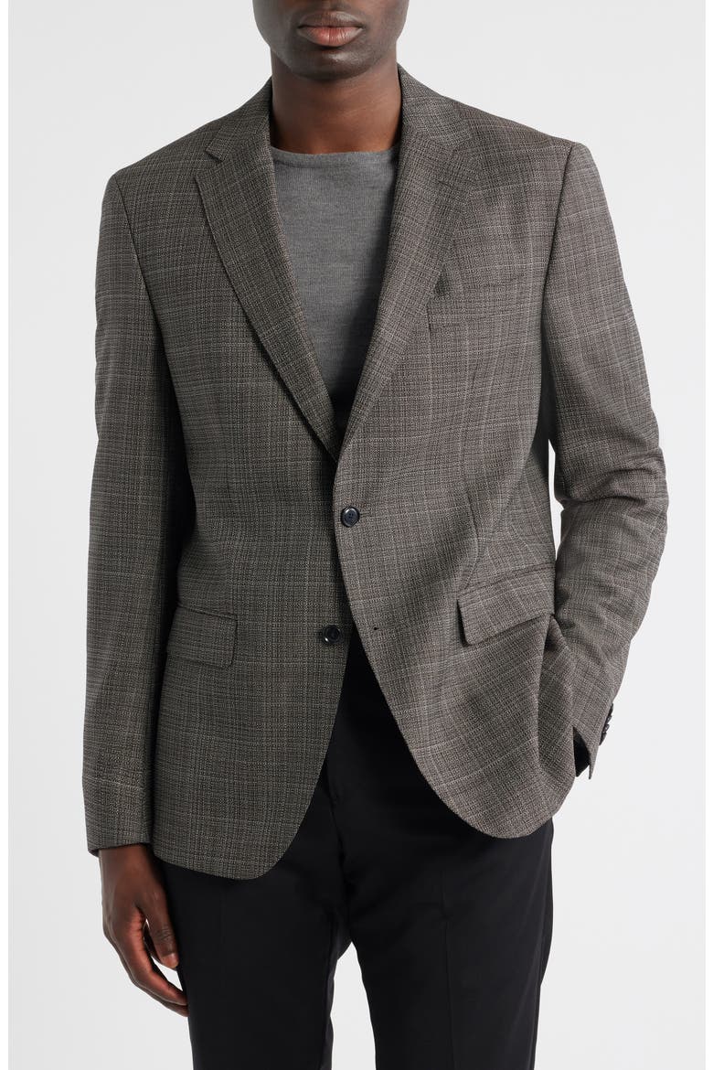 Hutson Crosshatch Virgin Wool Sport Coat, Alternate, color, DARK BROWN