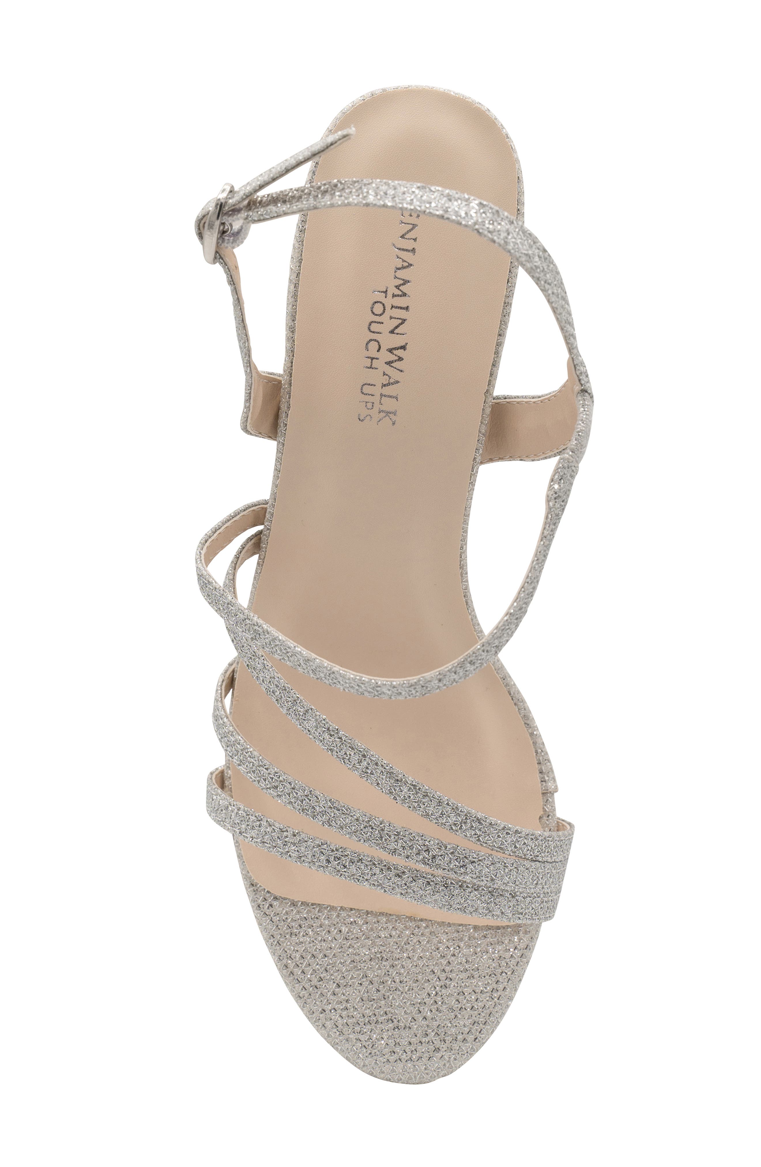 Phyllis Shimmer Wedge Sandal, Alternate, color, SILVER