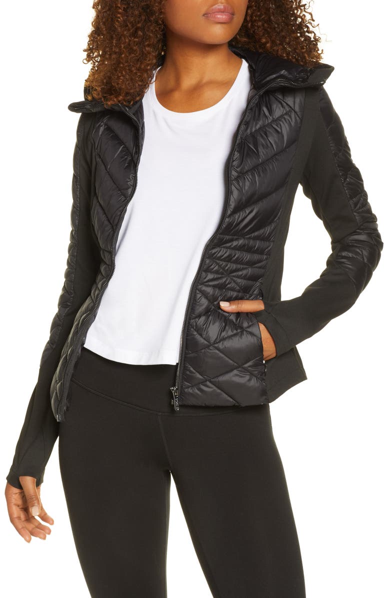 Zella Quilted Performance Jacket, Main, color, 