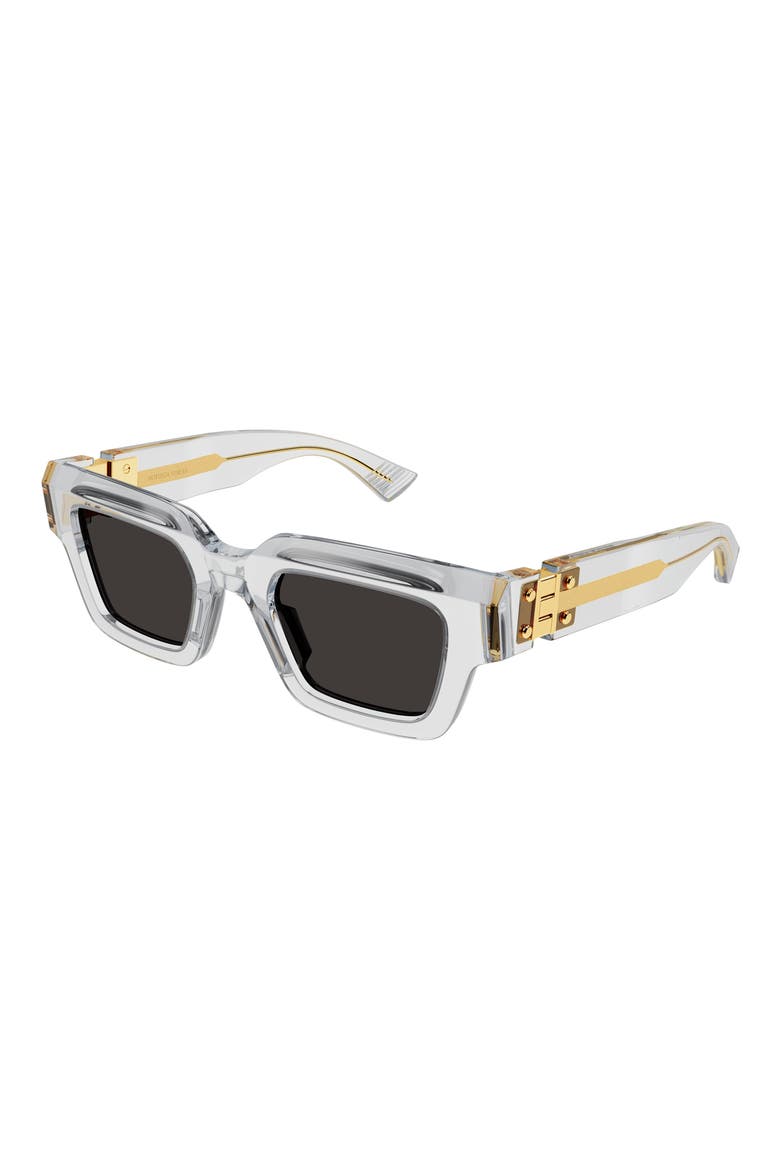 49mm Rectangular Sunglasses, Alternate, color, CRYSTAL