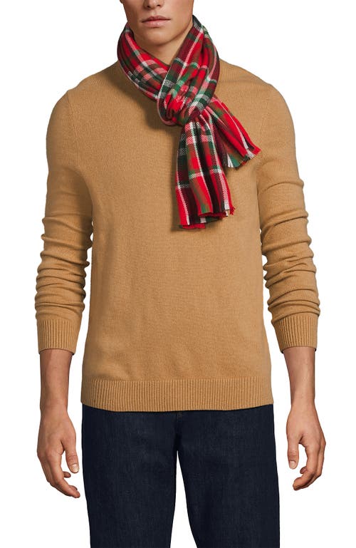 Lands' End Cashtouch Winter Scarf Pattern In Red