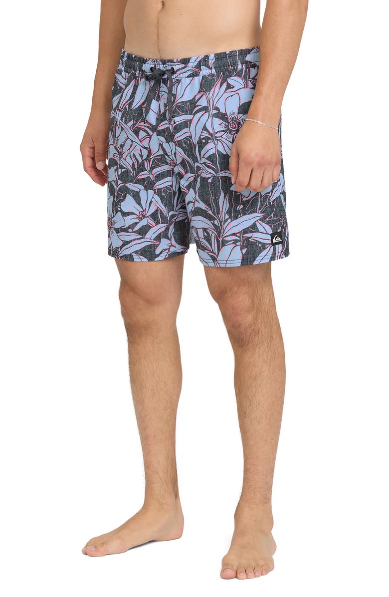 Quiksilver Mix Volley 17" Swim Trunks, Alternate, color, Anthracite