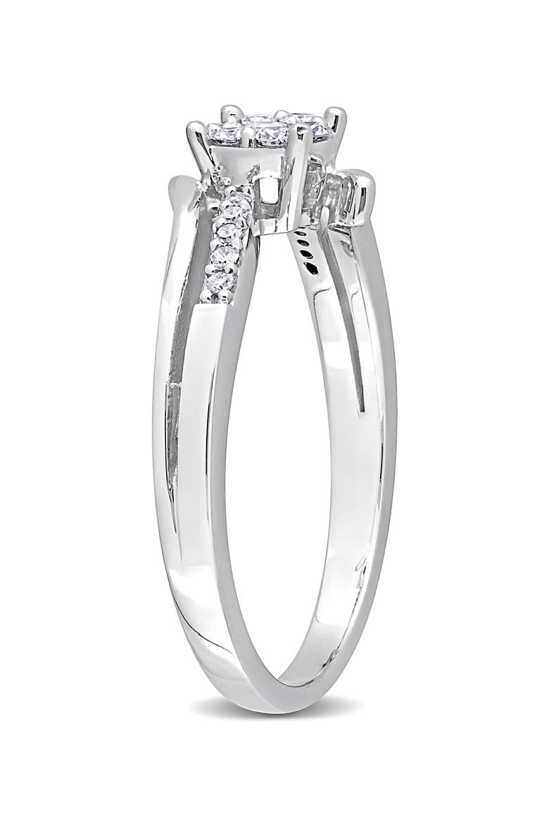 Diamond Floral Ring - 0.18ct., Alternate, color, WHITE GOLD