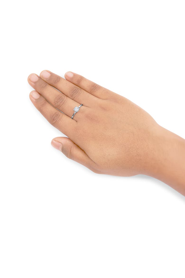14K White Gold 1/2 Cttw Diamond Solitaire Engagement Ring, Alternate, color, White