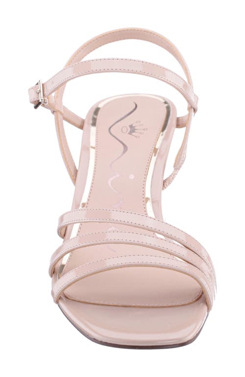 Nina Santana Ankle Strap Wedge Sandal In Beige