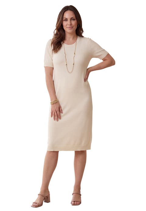 Cable Knit Cape Sweater Dress