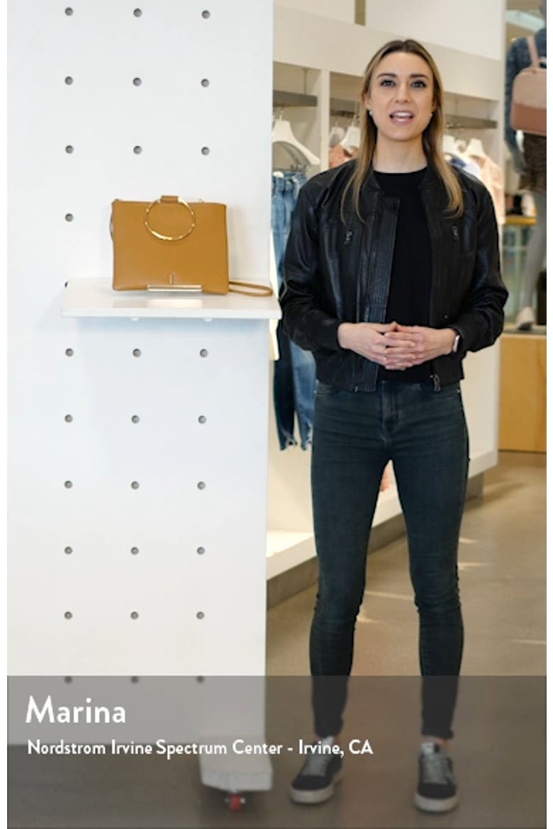 Le Pouch Leather Ring Handle Crossbody Bag video
