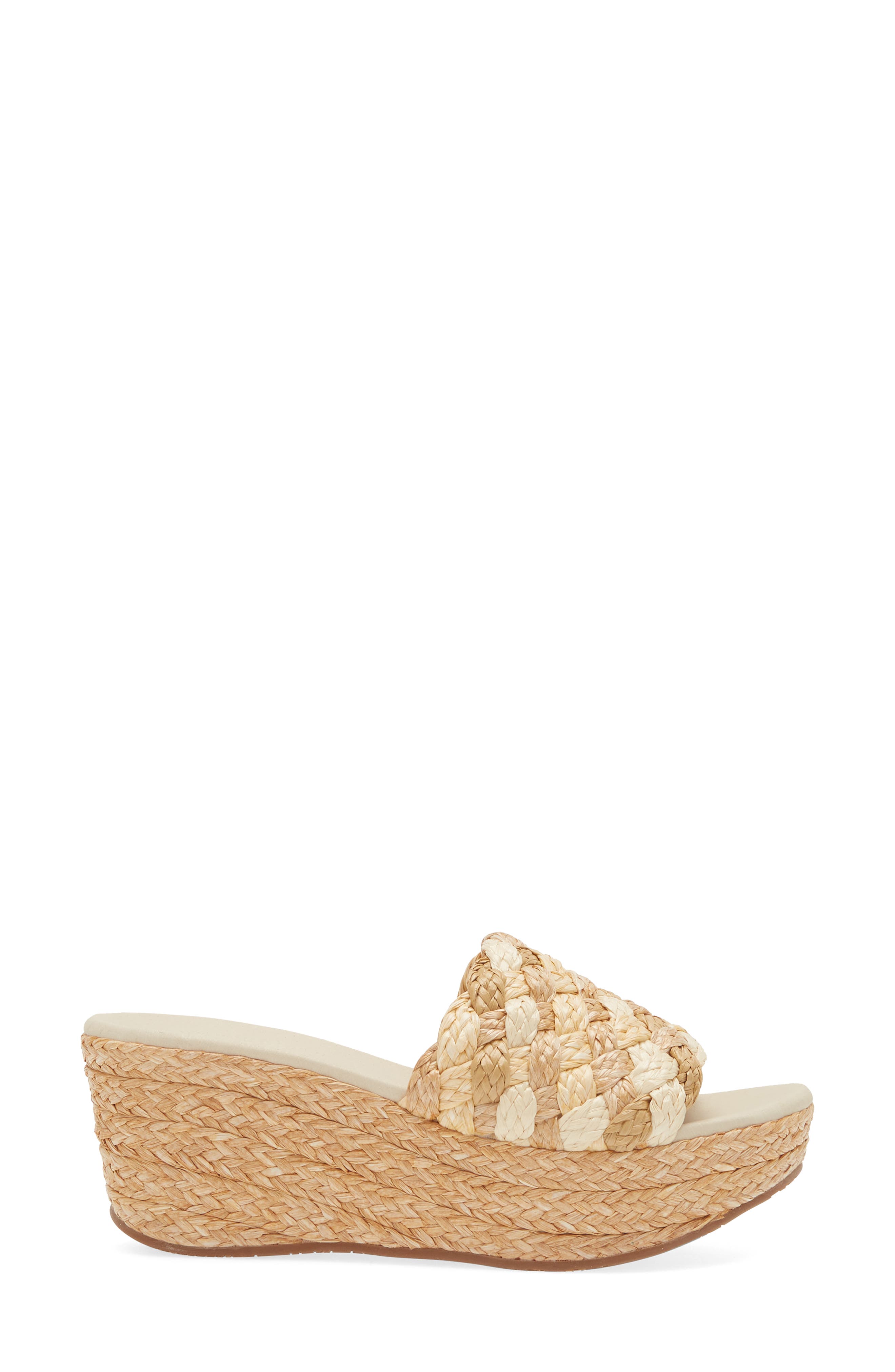 Chocolat Blu Yunis Sandal, Alternate, color, Toast Multi Raffia