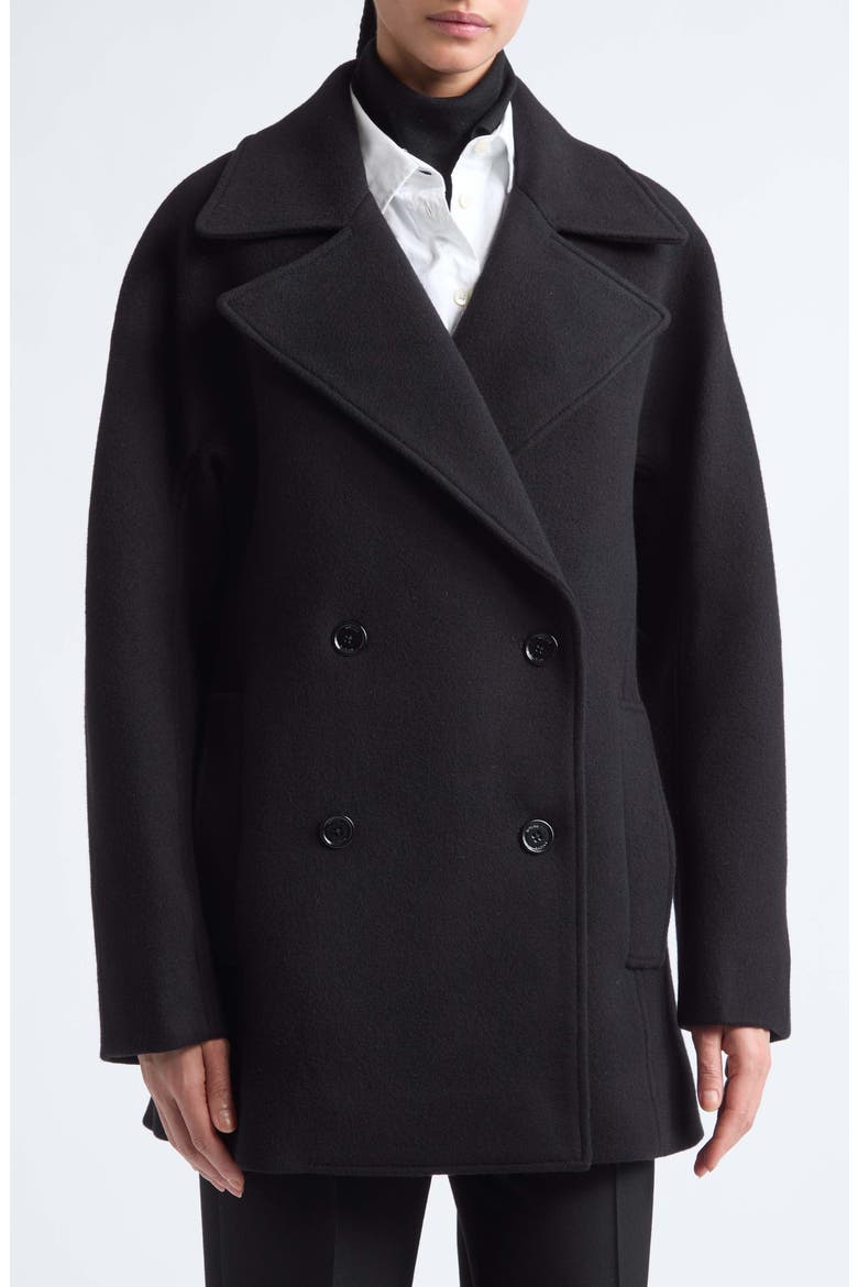 Rounded Peacoat, Alternate, color, BLACK