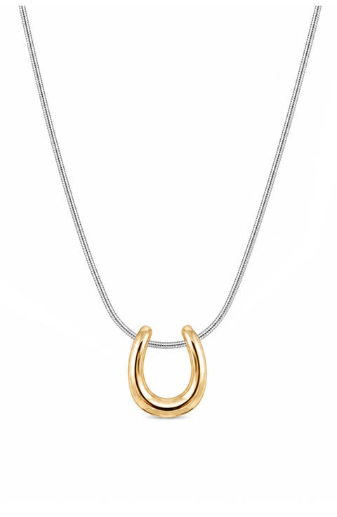 Pippa Horseshoe Pendant Necklace