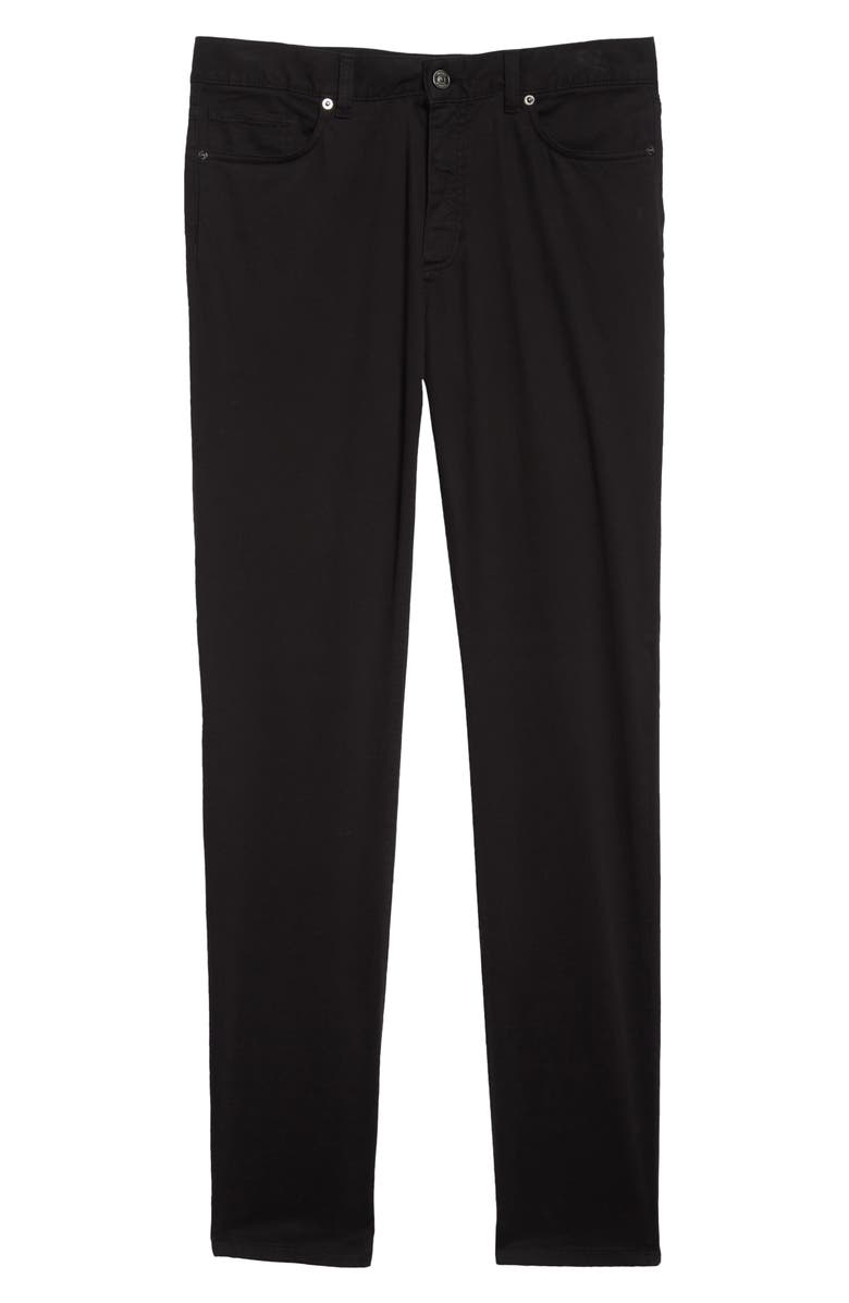 ZEGNA City Fit Stretch Cotton Pants, Alternate, color, Black