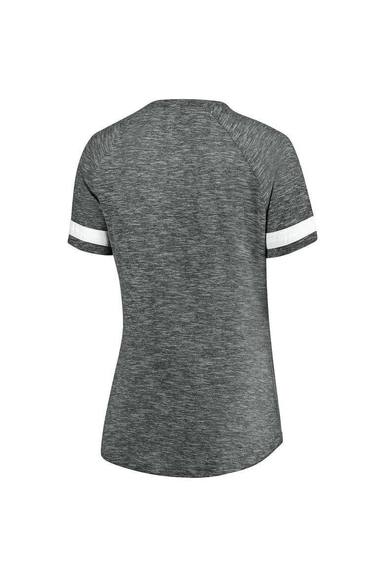 Women's Fanatics Branded Gray/White Toronto Raptors Showtime Winning With Pride Notch Neck T-Shirt, Alternate, color, Gray