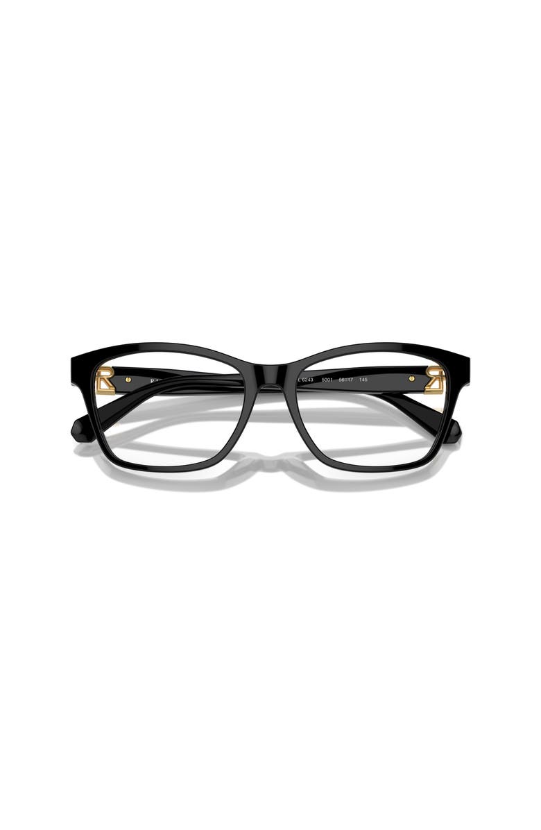 Ralph Lauren 56mm Cat Eye optical glasses, Alternate, color, Black