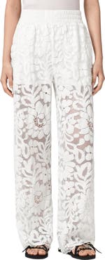 AllSaints Amelie Lace Wide Leg Trousers