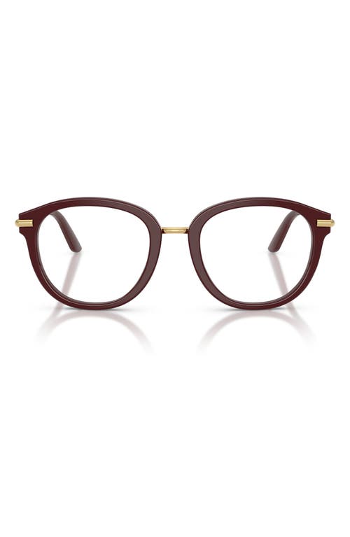 Dolce & Gabbana Full-frame Plain Mirror In Burgundy