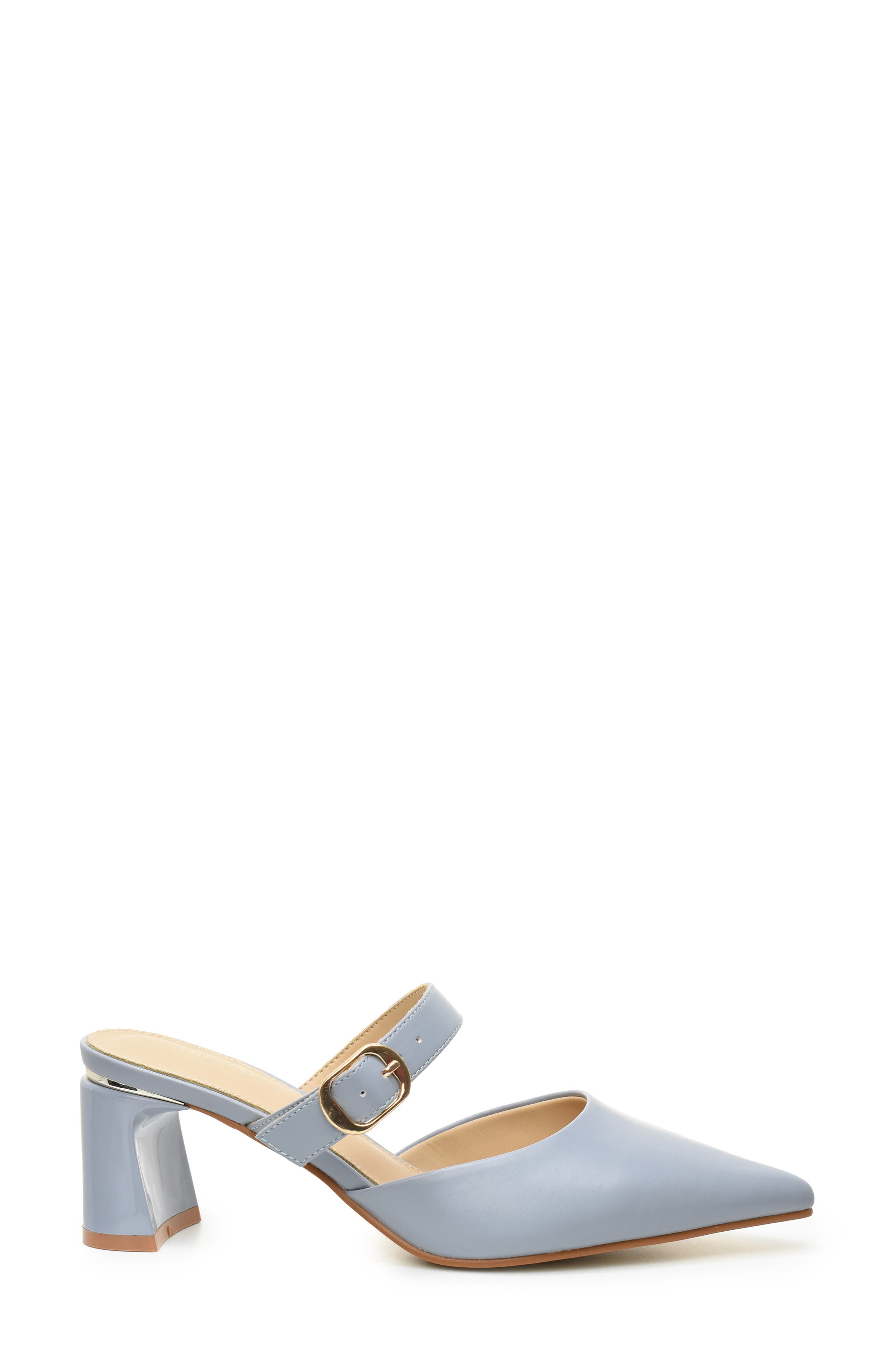 Catherine Catherine Malandrino Belky Buckle Mule Pump, Alternate, color, Dusty Blue