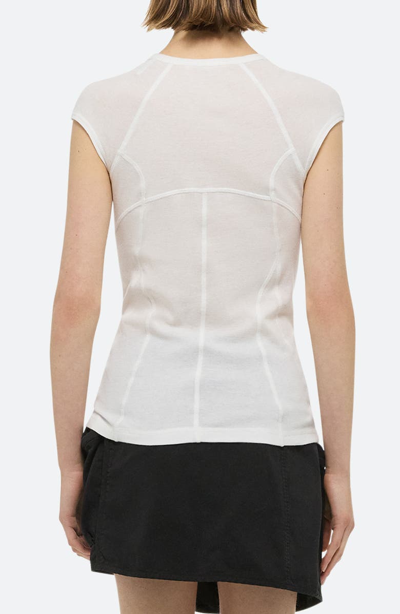 Helmut Lang Cap Sleeve Cotton & Modal T-Shirt, Alternate, color, Optic White - C7j
