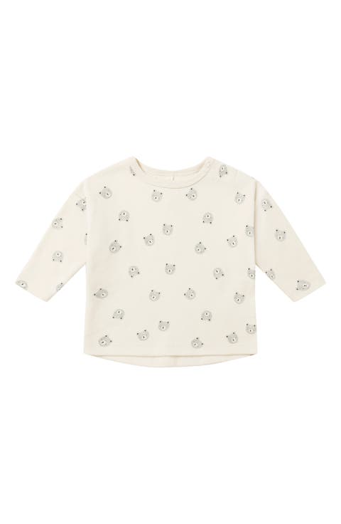 Kids' Bear Long Sleeve Organic Cotton T-Shirt