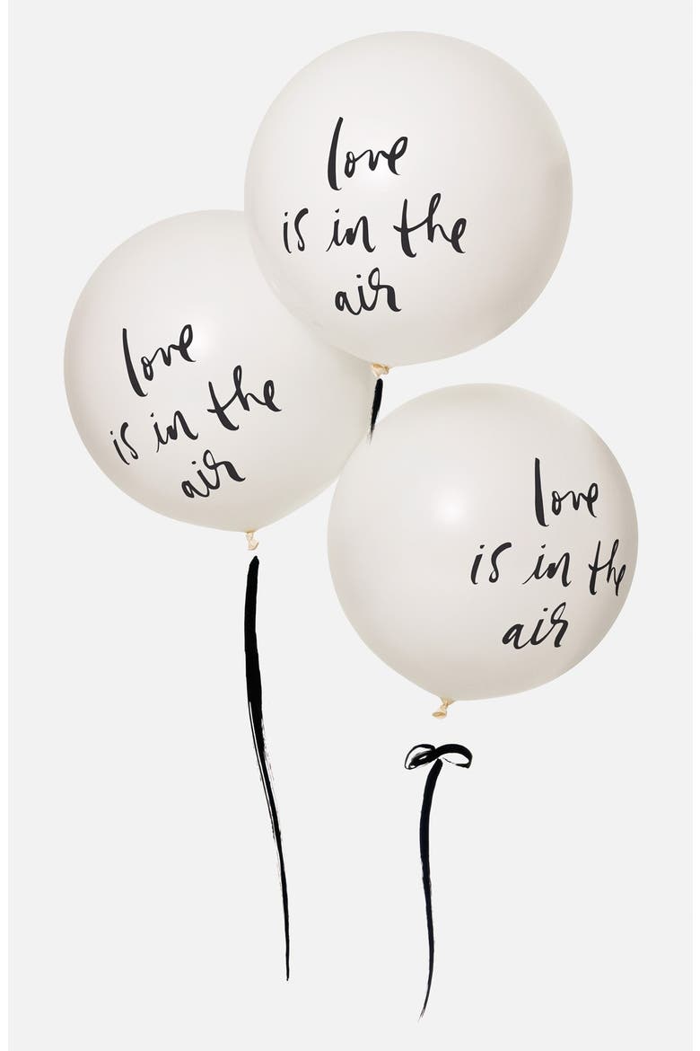 'love is in the air' balloons, Alternate, color, WHITE