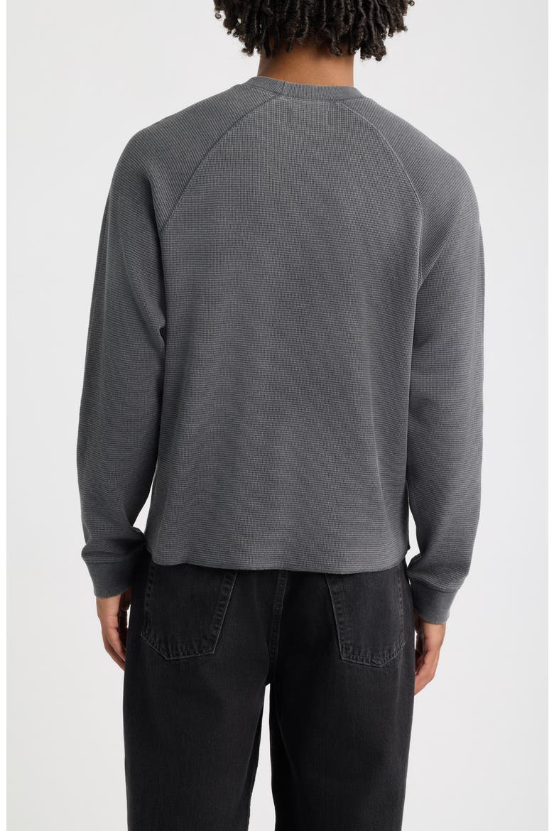 Boxy Thermal Cotton Blend Long Sleeve T-Shirt, Alternate, color, GREY MAGNET