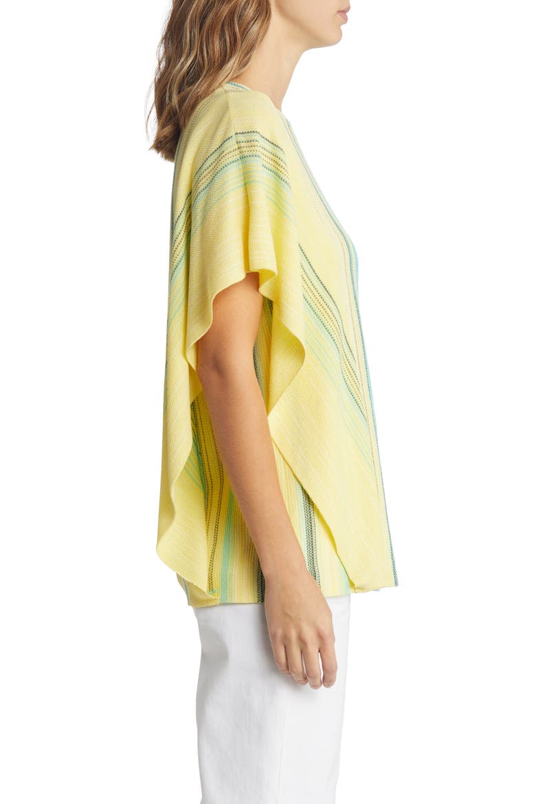 Ombré Stitch Butterfly Sleeve Knit Top, Alternate, color, GOLDFINCH SEASPRAY BLK WHITE