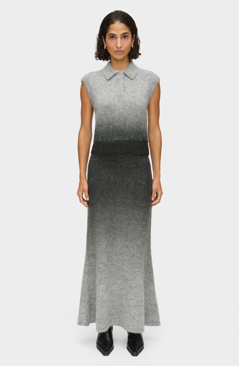 ALIGNE Lexi Polo Sweater, Alternate, color, Grey Ombre