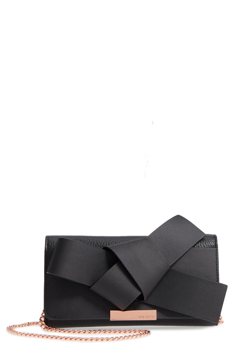 Ted Baker London Giant Knot Matinée Wallet on a Chain, Main, color, 