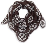 Madewell Embroidered Floral Eyelet Organic Cotton Bandana
