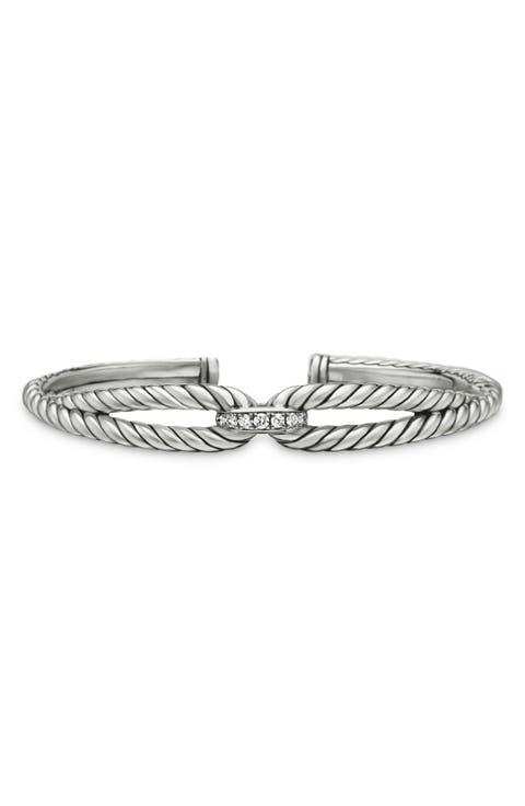 Cable Loop Bracelet with Diamonds