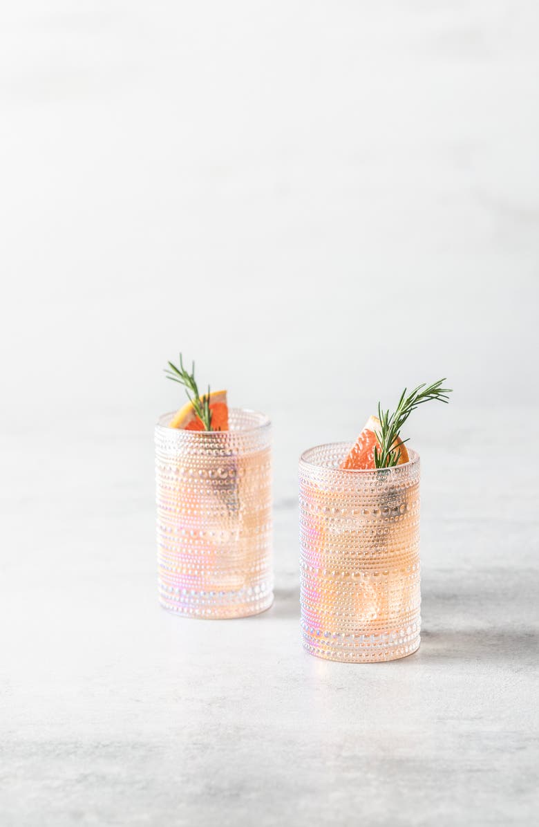 Fortessa Jupiter Set of 6 Beverage Glasses, Alternate, color, Iridescent