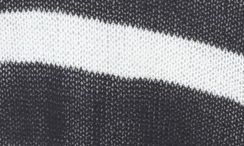 Rain And Rose Striped Knit Sweater In Black