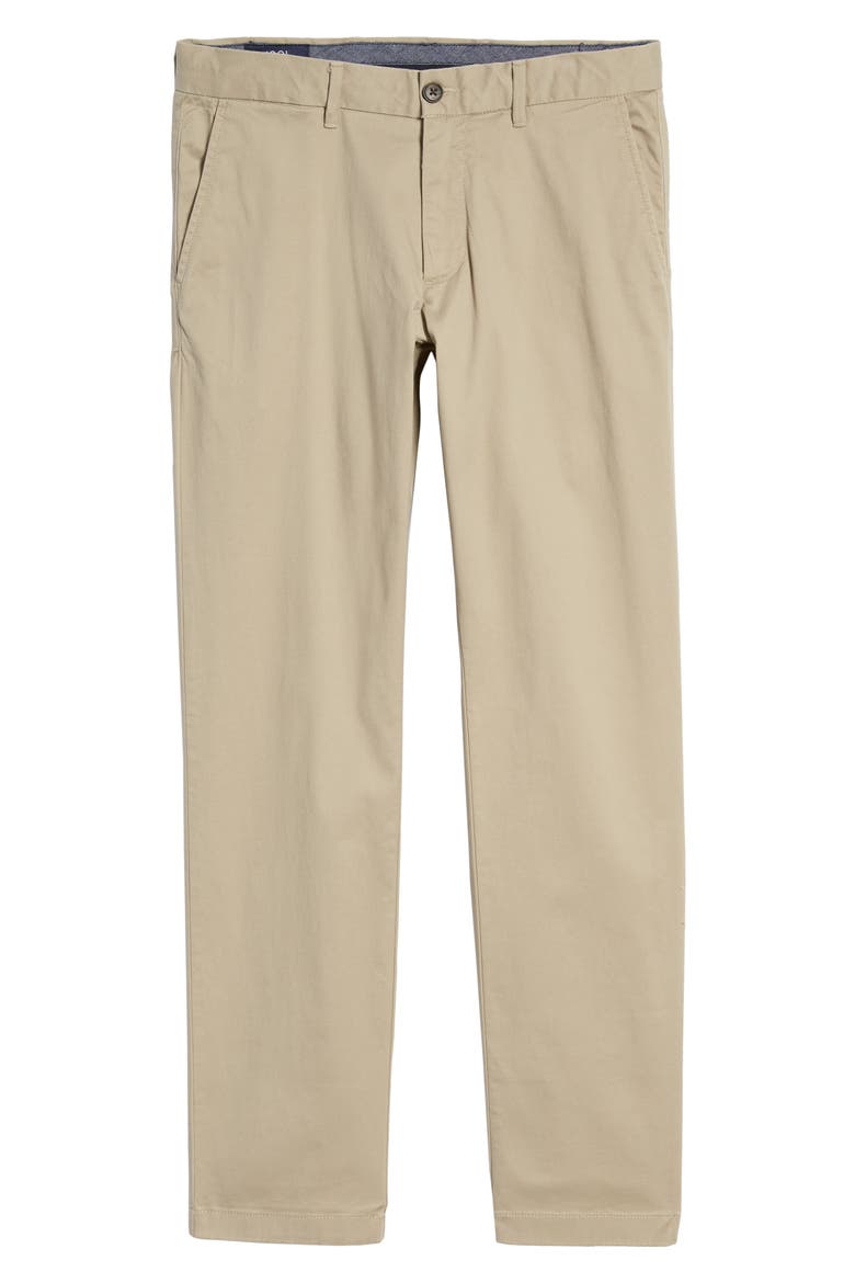 New Ballard Trim Fit Flat Front Chino Pants, Alternate, color, TAN BURROW