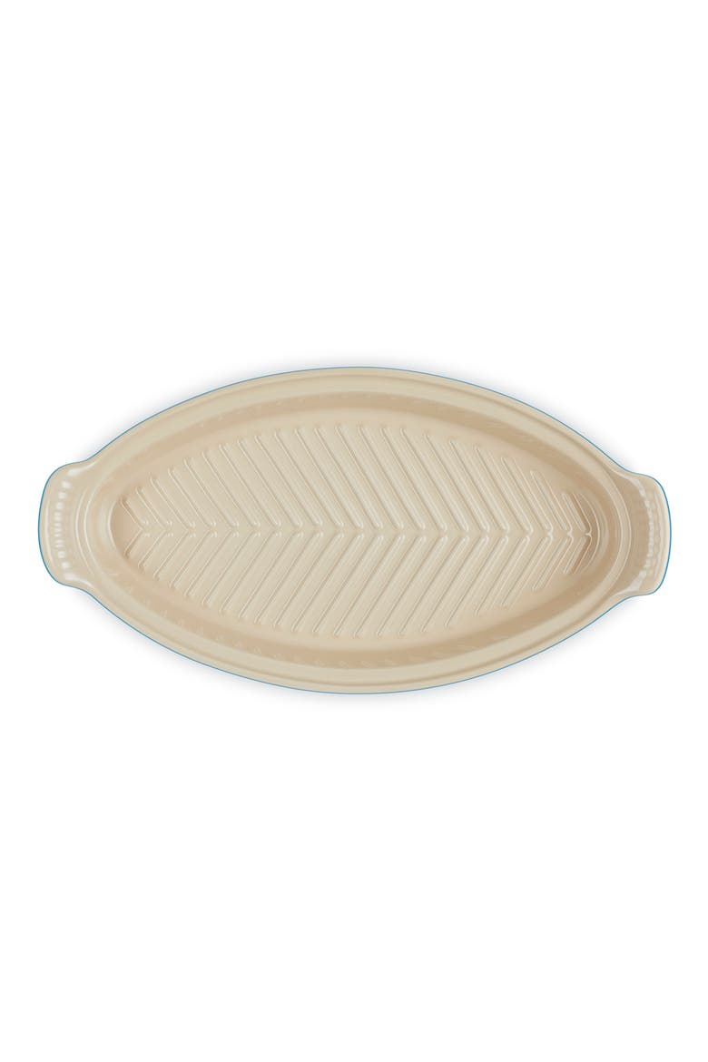 Heritage Covered Stoneware Fish Baker, Alternate, color, MARSEILLE