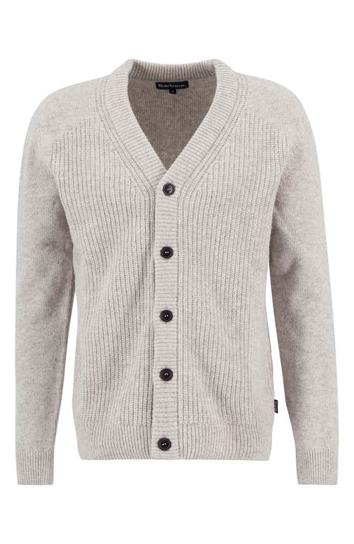 Barbour Mainland Knitted Cardigan In Gray
