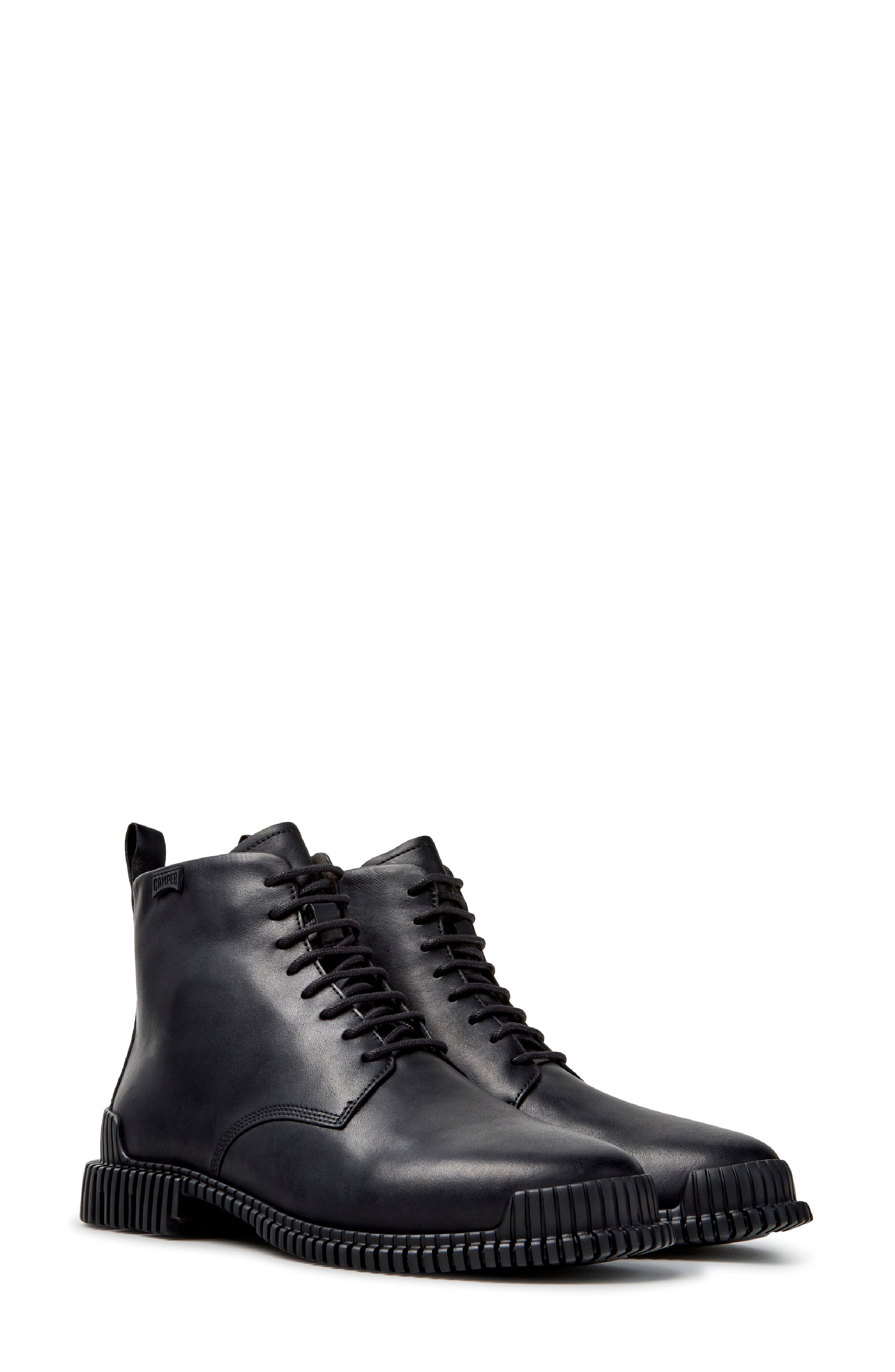 Pix Lace-up Bootie, Main, color, BLACK