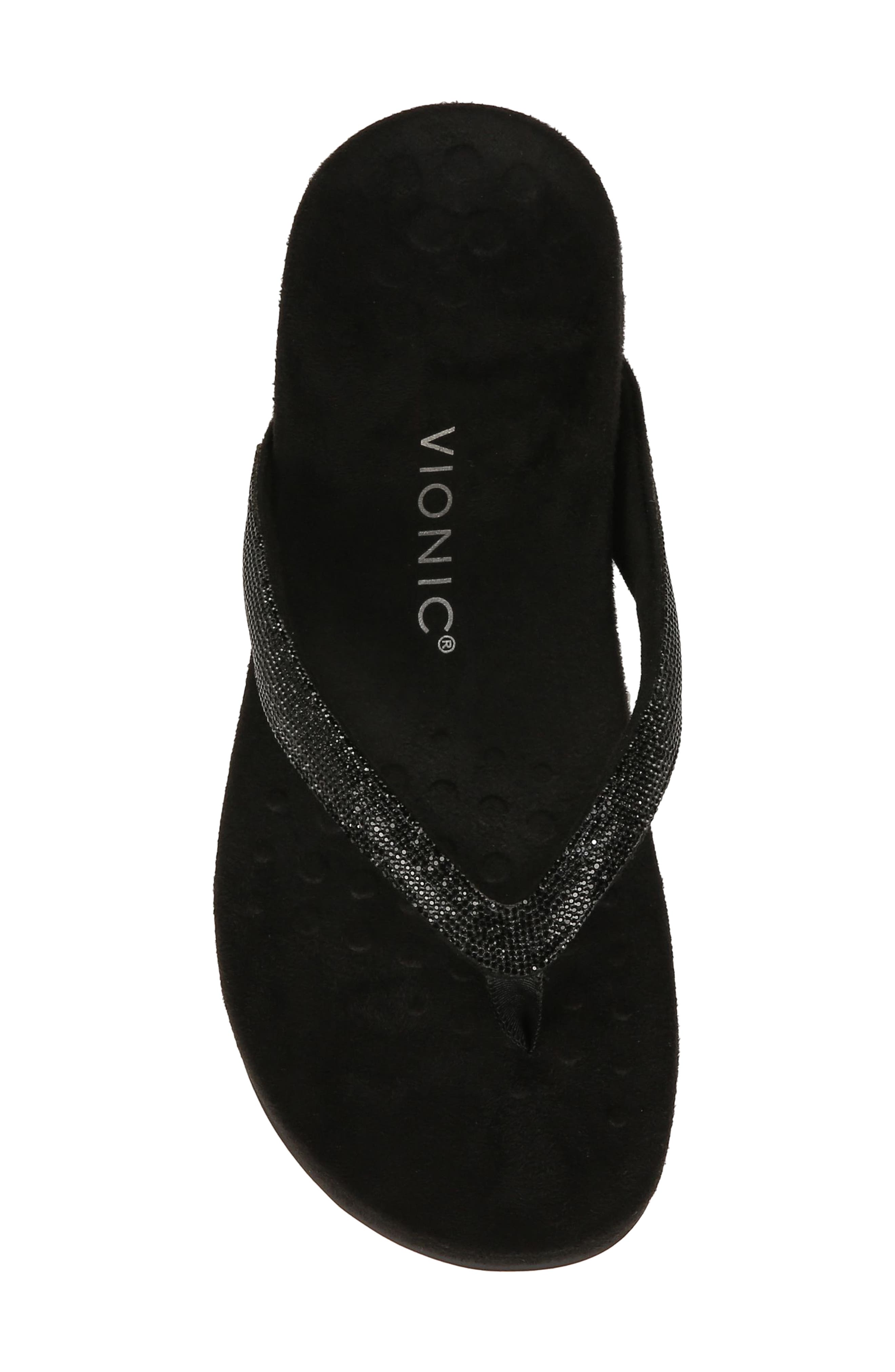 Vionic Dillon Shine Flip Flop, Alternate, color, Black