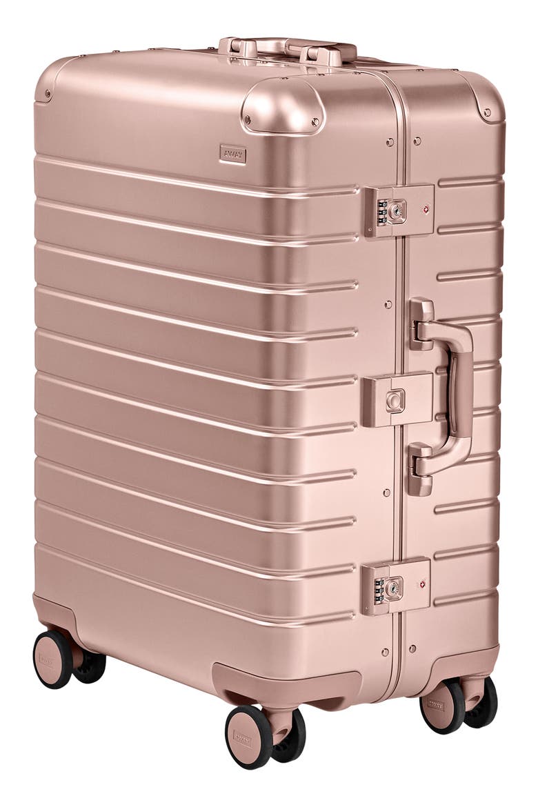 The Medium Suitcase: Aluminum Edition, Alternate, color, ROSE GOLD