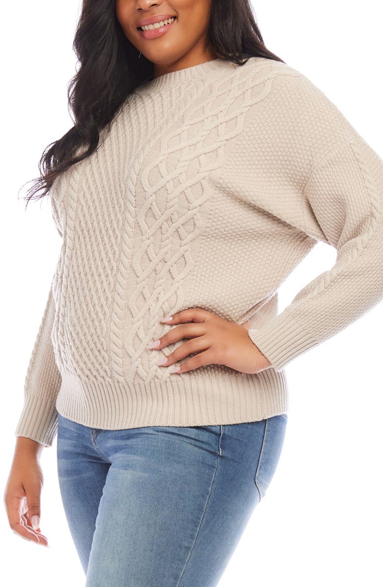 Karen Kane Cable Stitch Sweater, Alternate, color, 