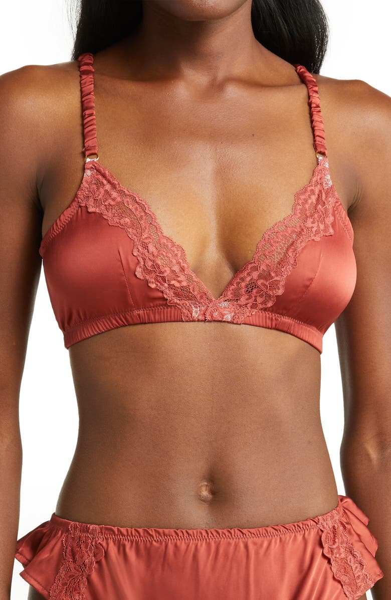 KILO BRAVA Satin Charmeuse Triangle Bra, Main, color, 