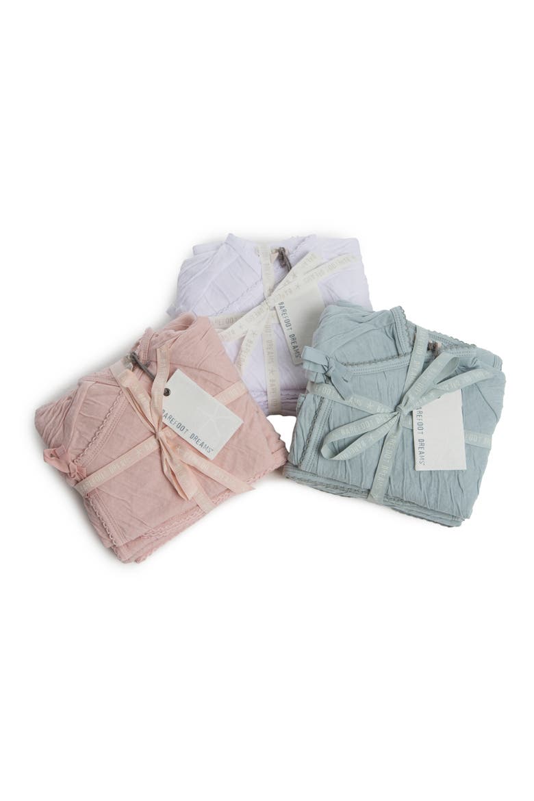 Crinkled Cotton 4-Piece Set, Alternate, color, WHITE