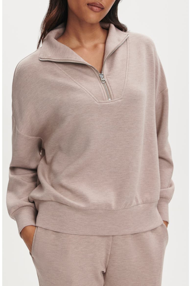 Hawley Half-Zip Sweatshirt, Main, color, TAUPE MARL