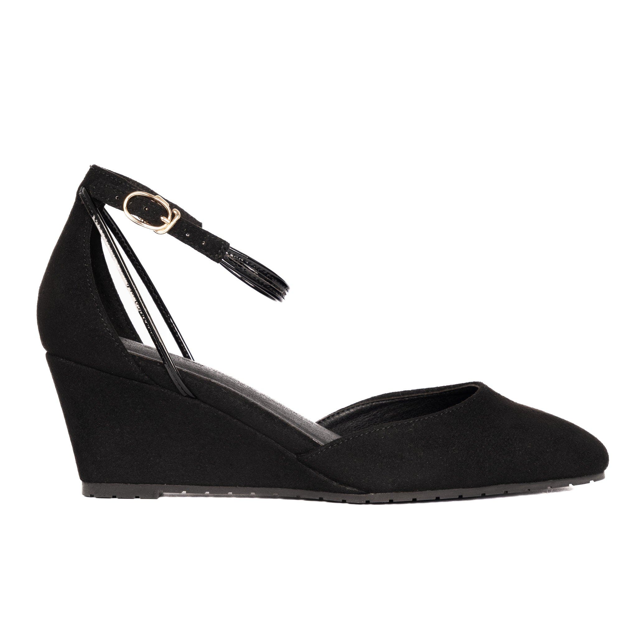 Steffie's Landmark Wedge Heel, Main, color, Space Black