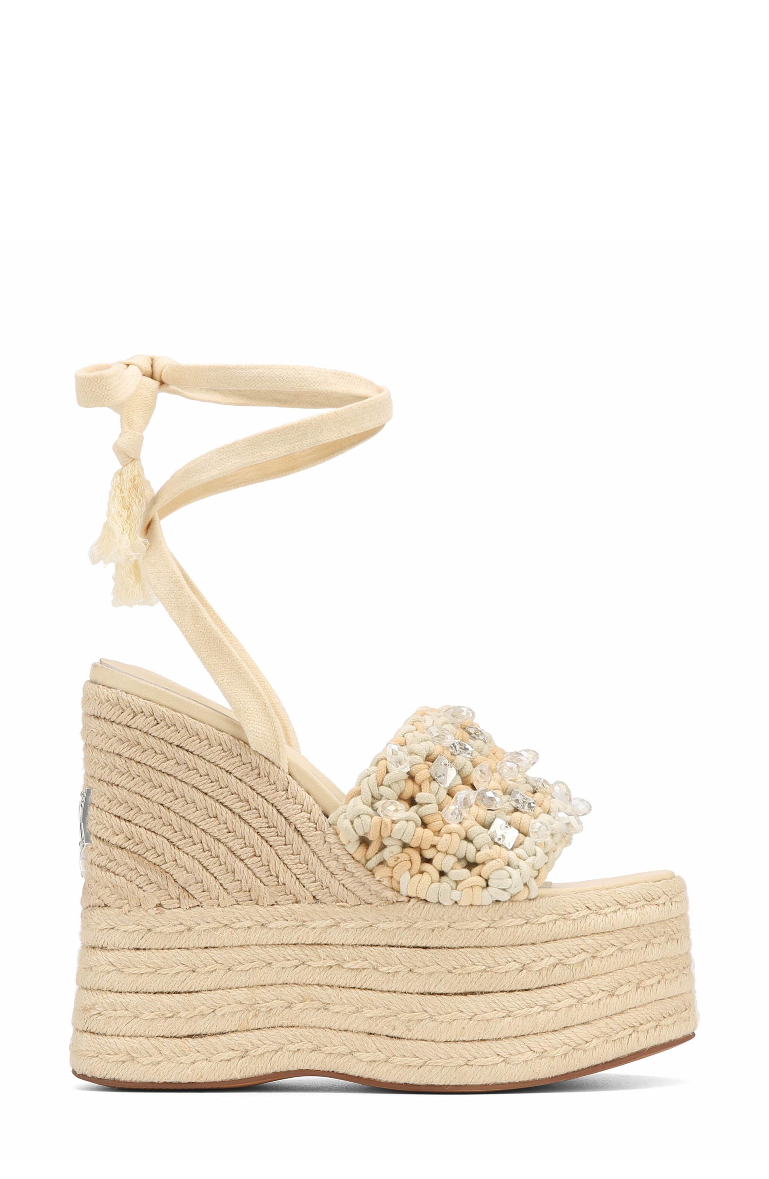 Naked Wolfe Peony Platform Wedge Espadrille Sandal, Alternate, color, 