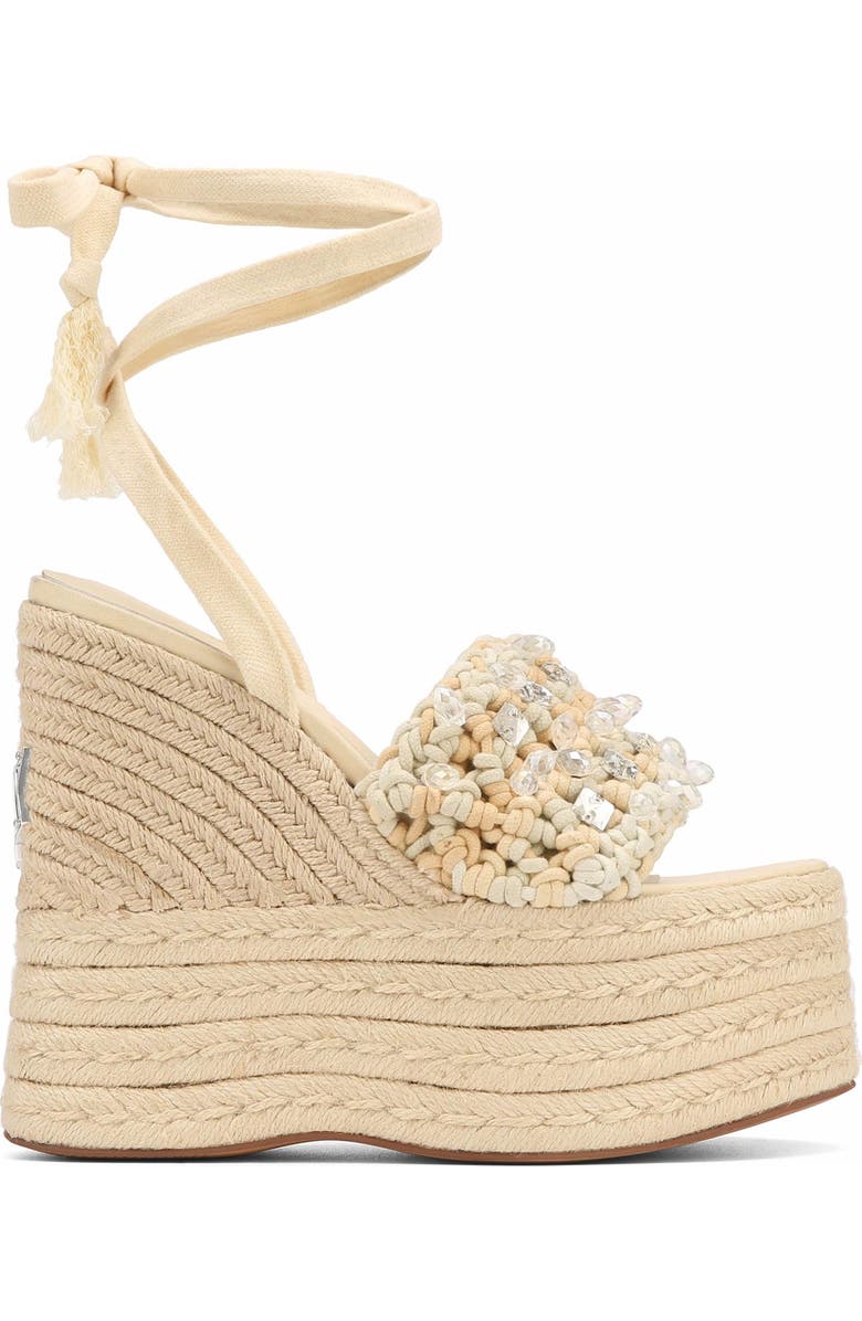 Naked Wolfe Peony Platform Wedge Espadrille Sandal, Alternate, color,